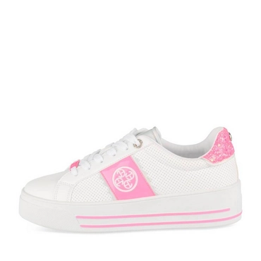Baskets BLANC/ROSE Femme