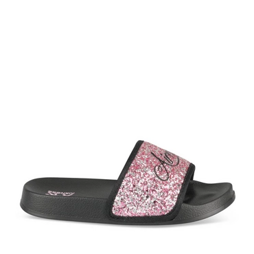 Claquettes NOIR/VIOLET Femme