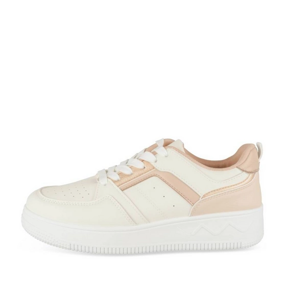 Baskets BLANC/ROSE Femme