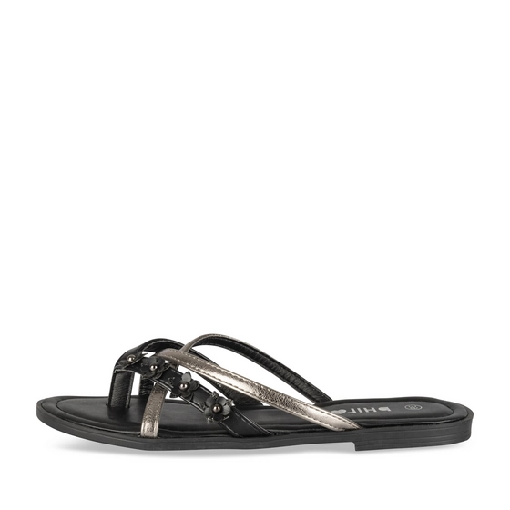 Mules NOIR/ARGENT Femme
