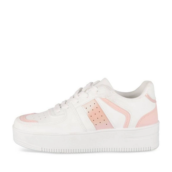 Baskets BLANC/ROSE Fille
