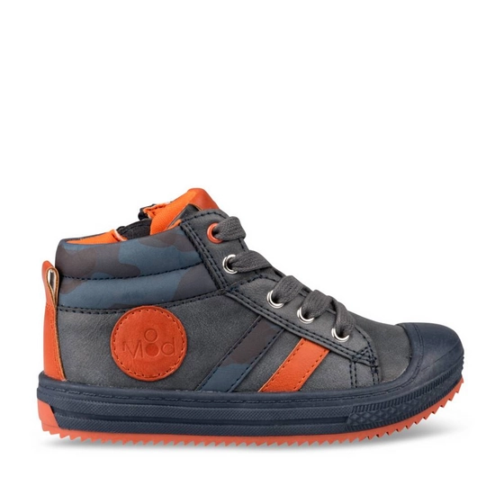 Baskets MARINE/ORANGE Garçon
