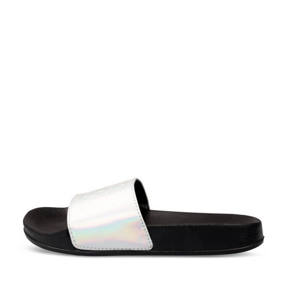 Claquettes NOIR/ARGENT Fille
