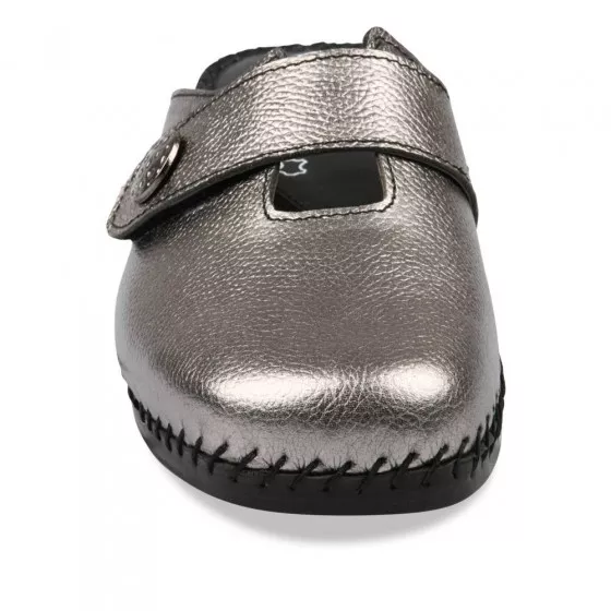 Mules GRIS NEOSOFT RELAX CUIR