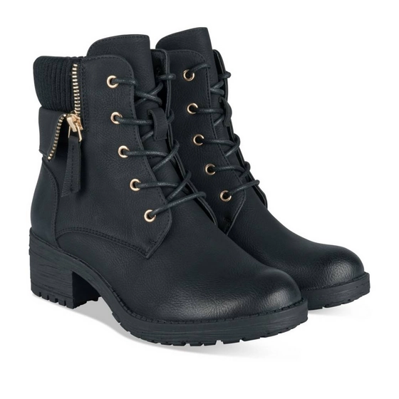 Bottines Fille Noires Scintillantes - Taille 35 - Similicuir - Neuves Avec étiquette