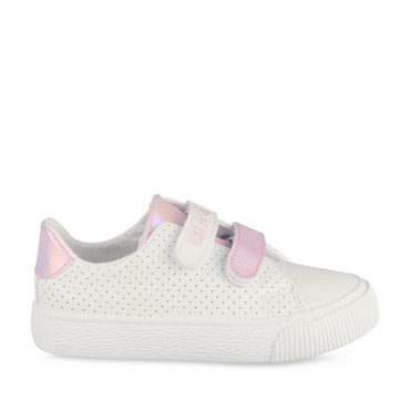 Baskets BLANC/ROSE Fille