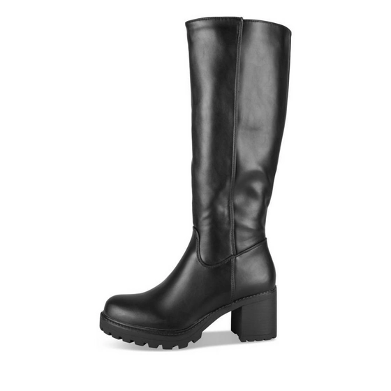Bottes cuir fermeture éclair noir Mango | La Redoute