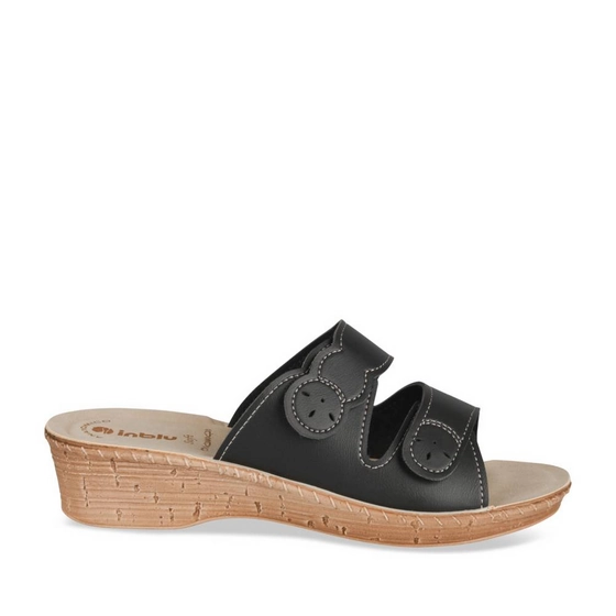 Slippers_avec_talon ZWART Dames