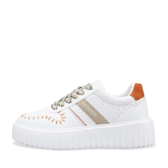 Sneakers WIT/ ORANJE Dames