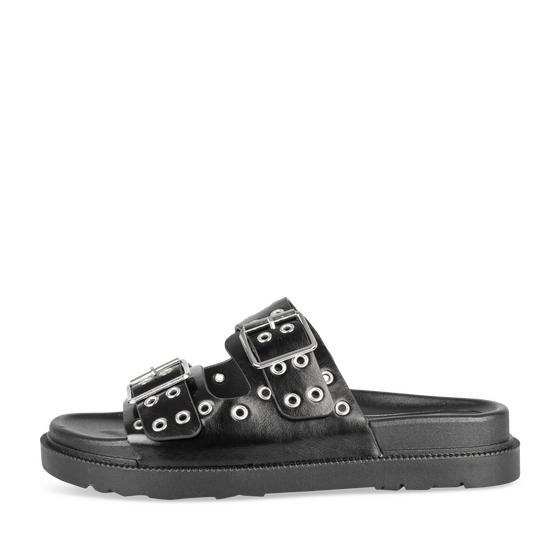 Slippers_avec_talon ZWART Dames