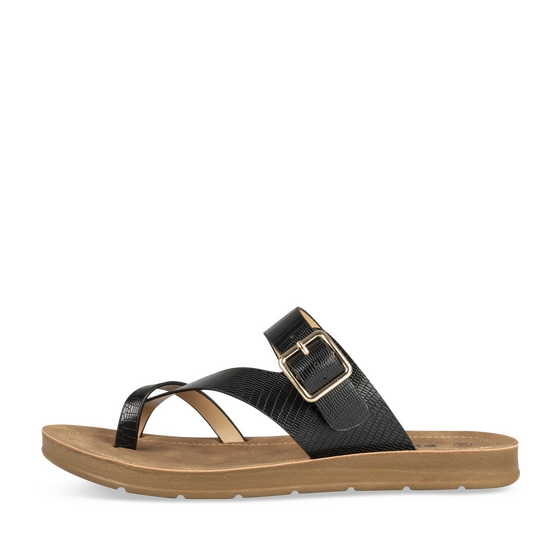 Teenslippers_avec_talon ZWART Dames