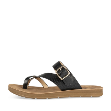 Teenslippers_avec_talon ZWART Dames