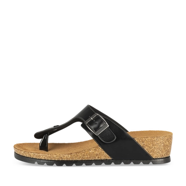 Teenslippers_avec_talon ZWART Dames