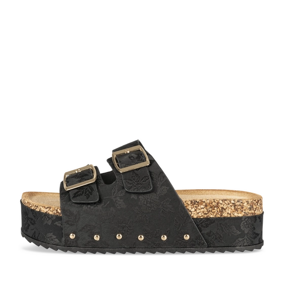 Slippers_avec_talon ZWART Dames