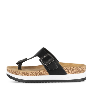 Teenslippers_avec_talon ZWART Dames
