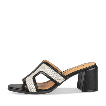 Mules NOIR/BEIGE Femme