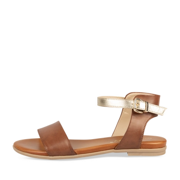 Sandales MARRON/OR Femme