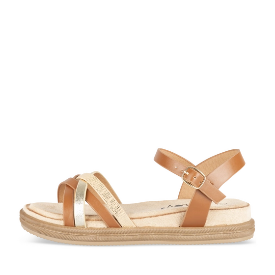 Sandalen_avec_talon KASTANJEBRUIN/GOUD Dames