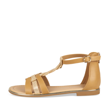 Sandales MARRON/OR Femme
