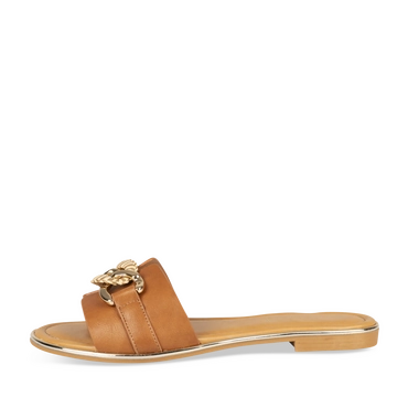 Slippers_avec_talon KASTANJEBRUIN Dames