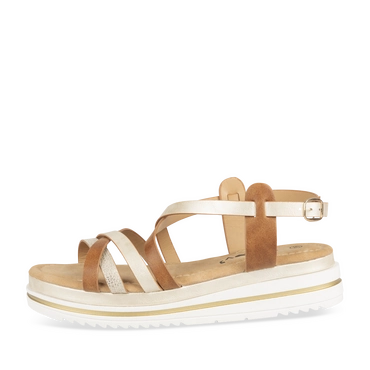 Sandales COGNAC/OR Femme
