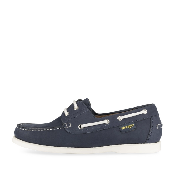 Mocassins NAVY/WIT Heren