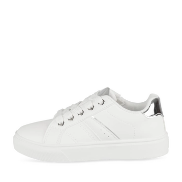 Baskets BLANC/ARGENT Fille