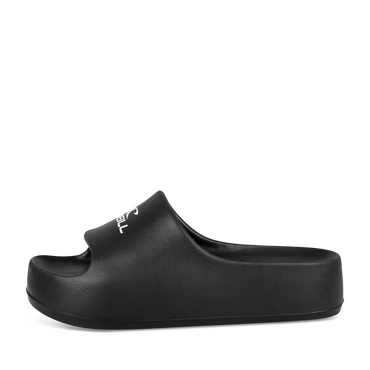 Badslippers_avec_talon ZWART Dames