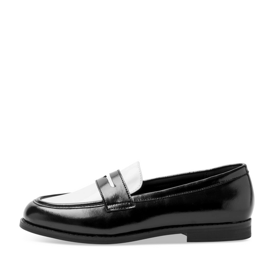Mocassins_avec_talon ZWART/WIT Dames