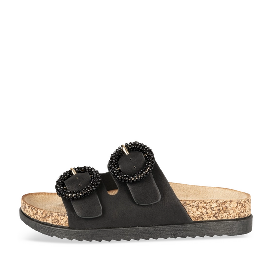 Slippers_avec_talon ZWART Dames