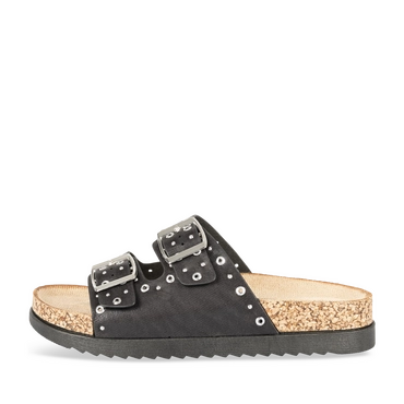 Slippers_avec_talon ZWART Dames