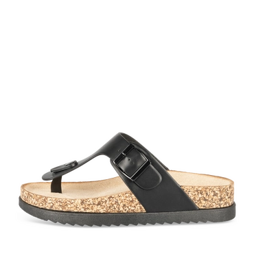 Teenslippers_avec_talon ZWART Dames