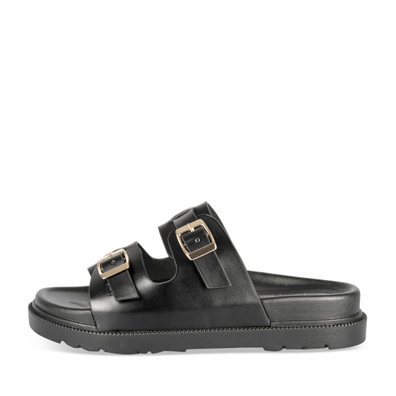 Slippers_avec_talon ZWART Dames