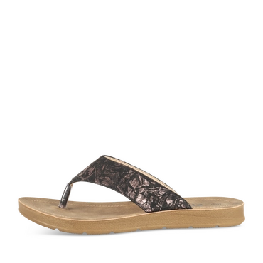 Tongs NOIR/ROSE Femme