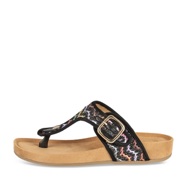 Teenslippers_avec_talon ZWART/MULTICOLOR Dames