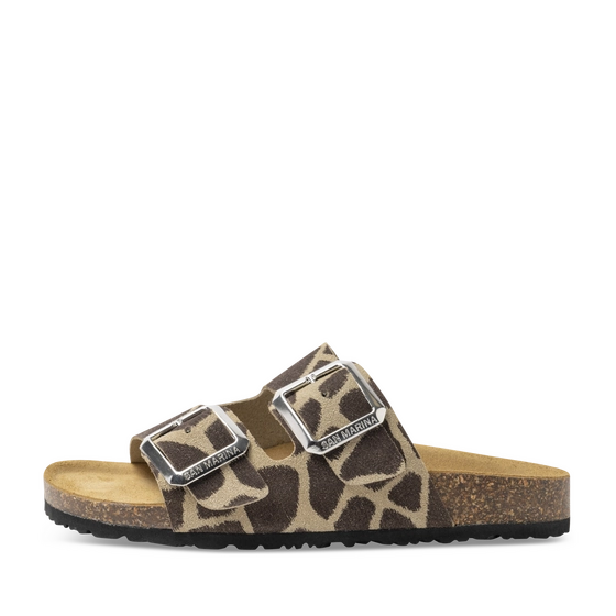 Mules MARRON/BEIGE Femme