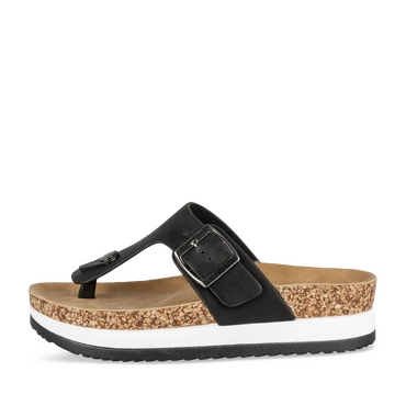 Teenslippers_avec_talon ZWART Dames