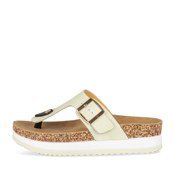 Teenslippers_avec_talon GROEN Dames