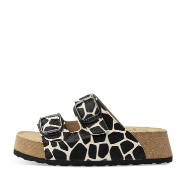 Slippers_avec_talon ZWART/WIT Dames