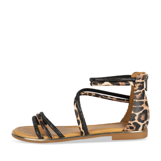 Sandalen_avec_talon ZWART/LUIPAARDPRINT Dames