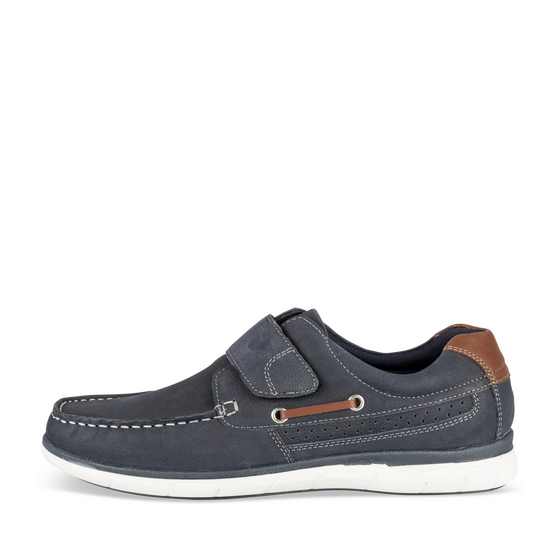 Mocassins NAVY/ COGNAC Heren