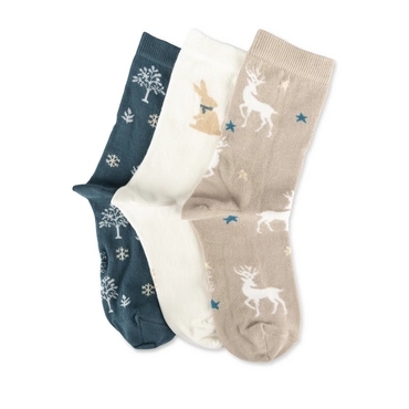 Socken GRIJS/ZWART/BLAUW Dames