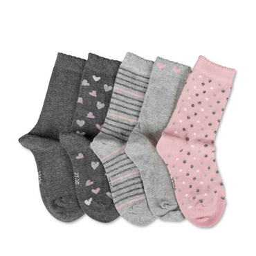 Socken ZILVER / ROZE Meisjes