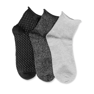Socken ZWART/ZILVER Dames