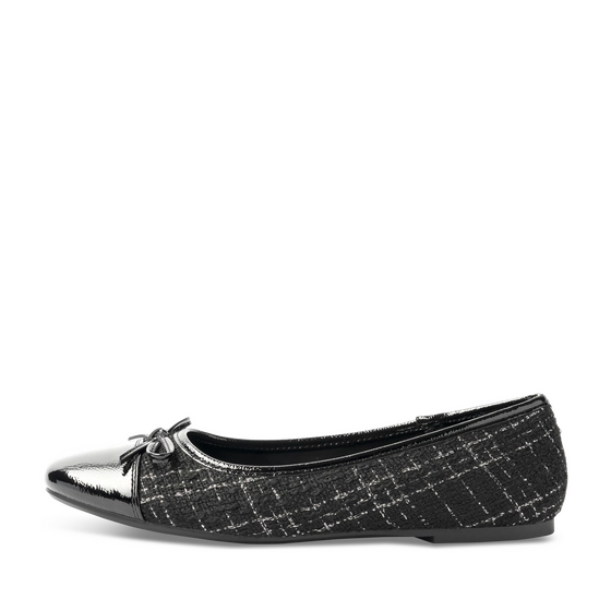 Ballerinas ZWART/ZILVER Dames
