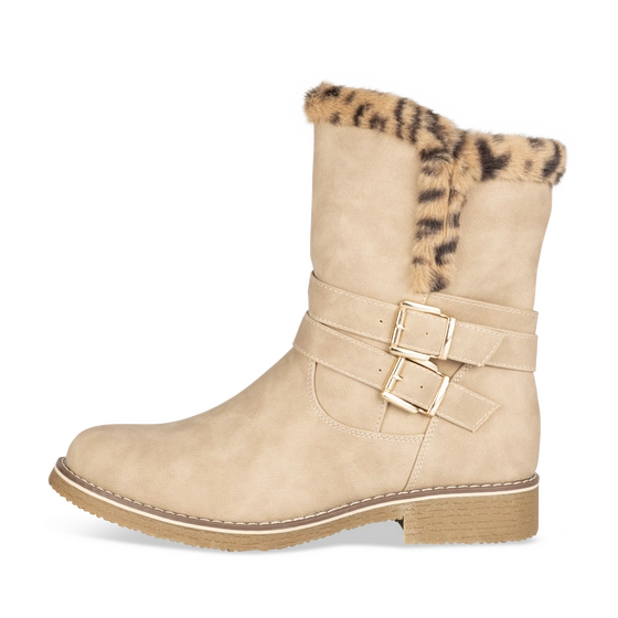 Enkellaarsjes BEIGE Dames