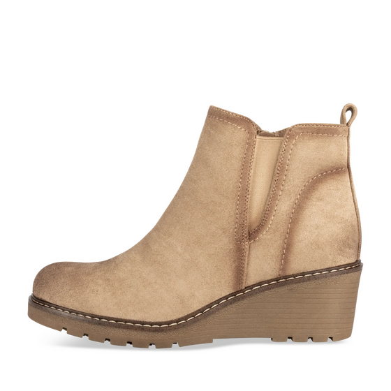 Enkellaarsjes BEIGE Dames
