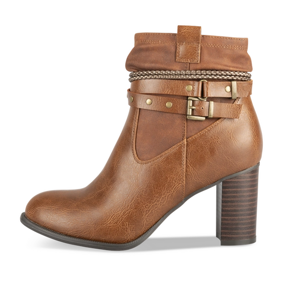 Enkellaarsjes COGNACKLEUR Dames