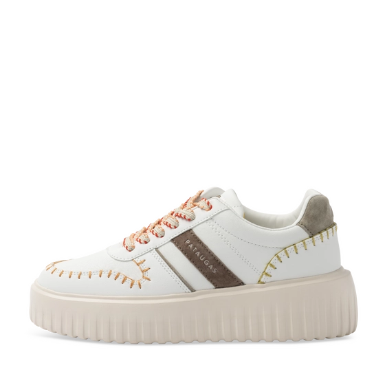 Baskets BLANC/MARRON Femme