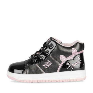 Baskets NOIR/ROSE Fille